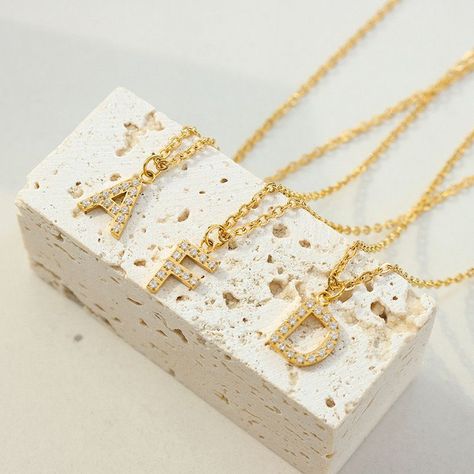 Collar Baño Oro 18k Letra Inicial C Brillitos-4