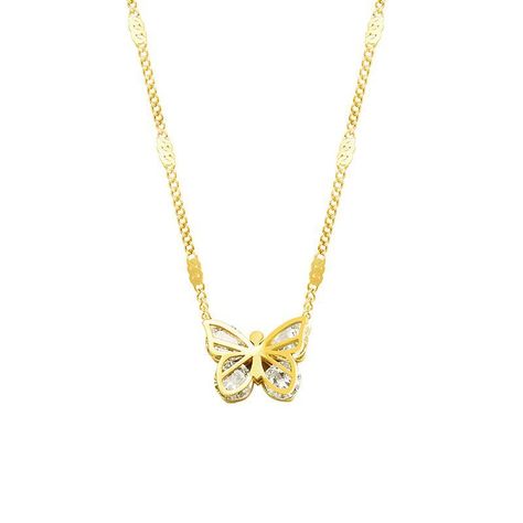 Collar Baño Oro 18k Mariposa Lux-0