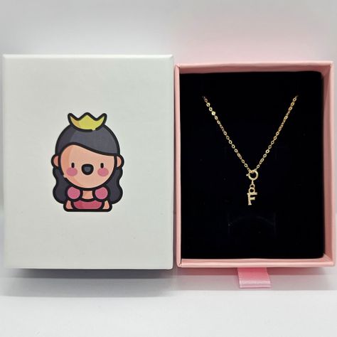 Cadena Eslabones Oro Amarillo 18k Charm Letras Inicial F Full Diamante-3