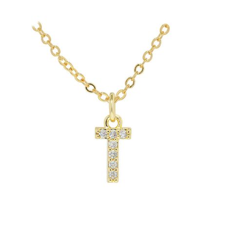 Collar Baño Oro 18k Letra Inicial Brillitos T-2