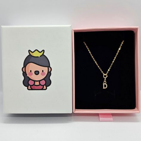 Cadena Eslabones Oro Amarillo 18k Charm Letras Inicial D Full Diamante-3