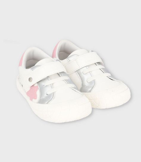 Zapatilla bebés con estrella blanco Limonada-0