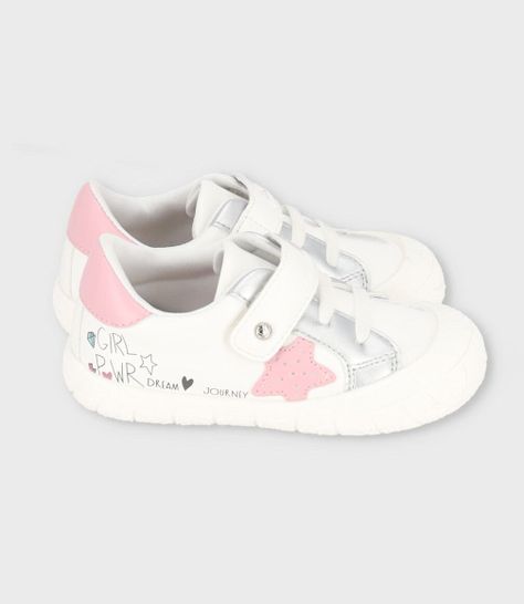 Zapatilla bebés con estrella blanco Limonada-1