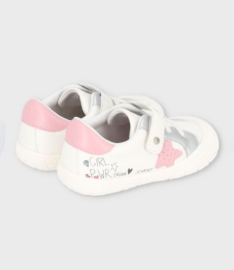 Zapatilla bebés con estrella blanco Limonada-2