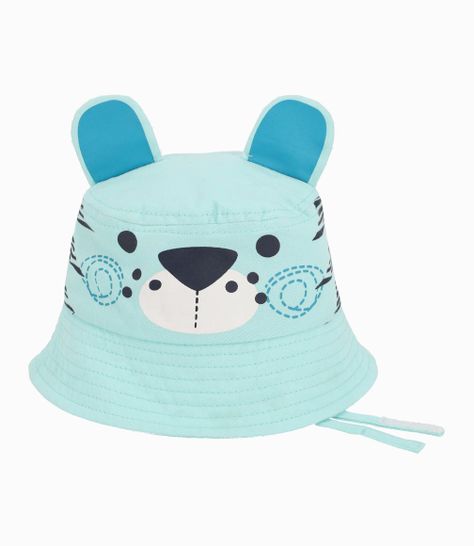 Gorro Recién Nacido Tigre Celeste-0