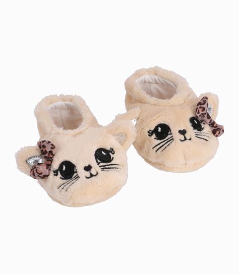 Pantuflas Recién Nacida De Gato Limonada Beige-0