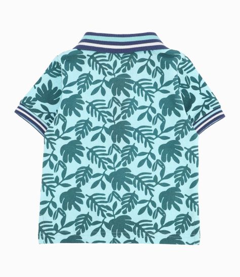 Polera Bebé Niño Con Cuello Turquesa-3