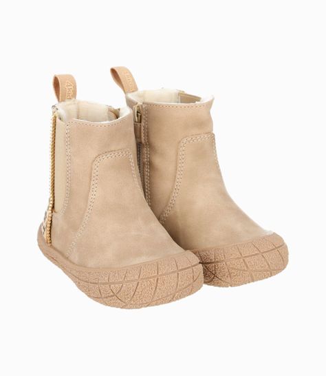 Botín bebés con flores beige 4 Kids-0