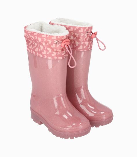 Bota bebés para lluvia rosado Limonada-0