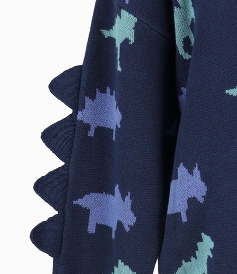 Chaleco niño con dinosaurio azul marino Black and Blue-2