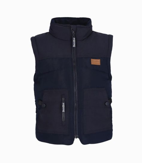 Parka niño sin mangas azul marino Black and Blue-0