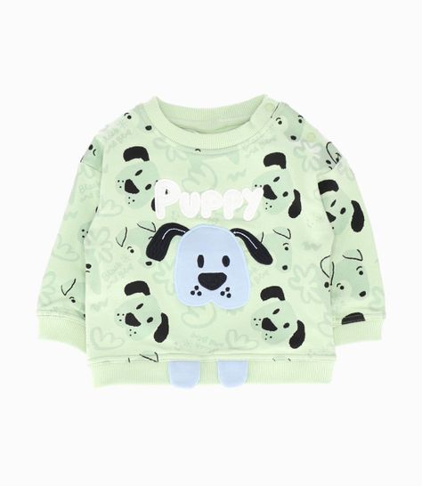 Conjunto recién nacido de perrito Verde Black and Blue-1