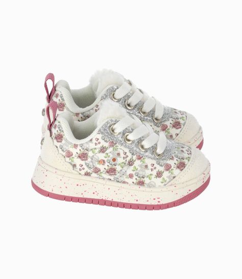 Zapatilla bebés con luces plateado Limonada-1