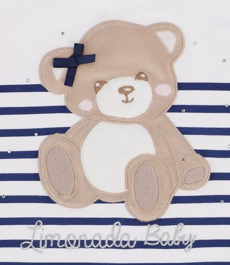 Polera Bebé Con Oso Azul Marino-1