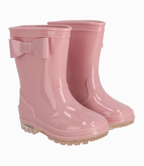 Bota Bebé Niña De Agua Con Luces Rosado-0