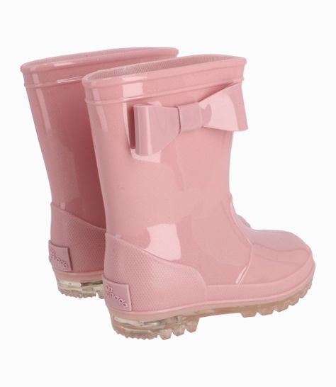 Bota Bebé Niña De Agua Con Luces Rosado-2