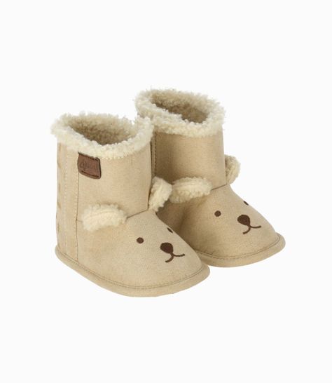 Bota recién nacido de osito beige 4 Kids-0