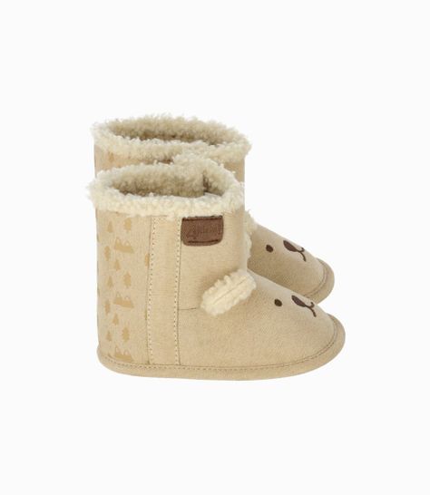 Bota recién nacido de osito beige 4 Kids-1