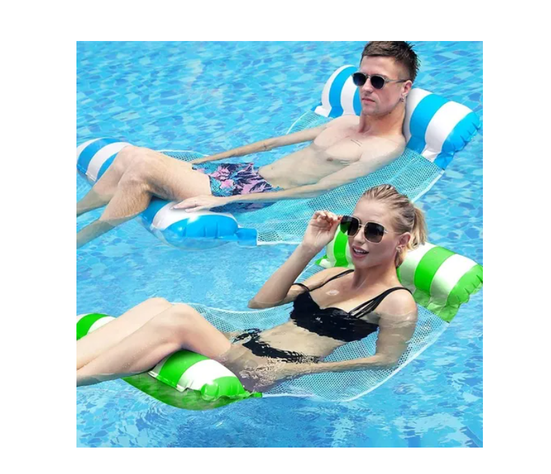 Flotador Hamaca Inflable para Piscina Multicolor-5