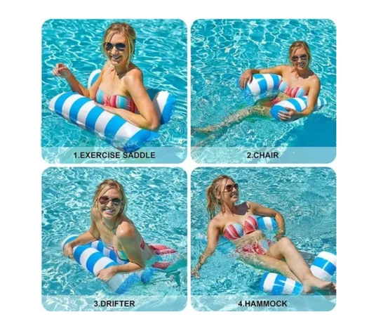 Flotador Hamaca Inflable para Piscina Multicolor-3