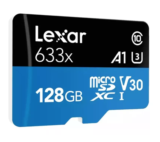 Tarjeta Micro SD LEXAR 128GB high Performance Clase 10 U3-0