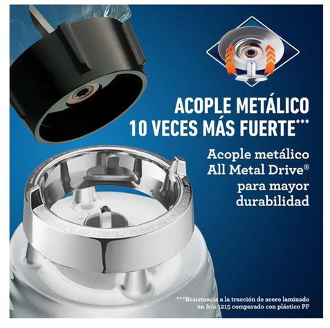 Licuadora Vaso Vidrio 1.25L Acero Inoxidable Clasica  Oster-3