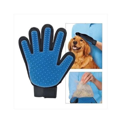 Guante Saca Pelos Pelusas De Mascotas Perros Gatos Azul-1