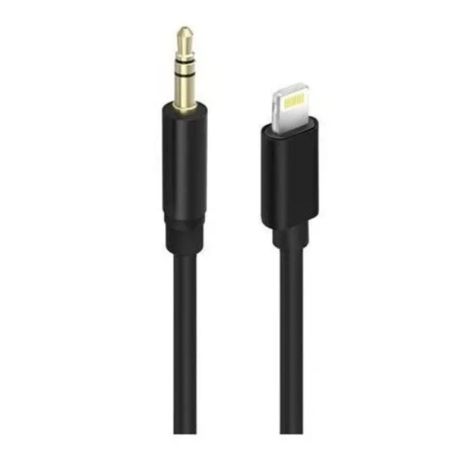 Cable Lightning A Jack 3.5 Auxiliar Adaptador Negro-0
