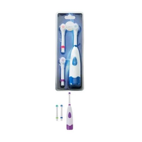 Cepillo De Dientes Electrico + 2 Cabezales Repuesto Dental Morado-2