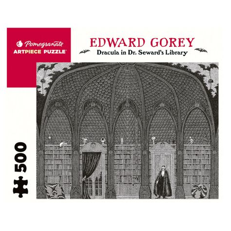 Rompecabeza Edward Gorey: Dracula In Seward´Slibrery - 500 Piezas-0