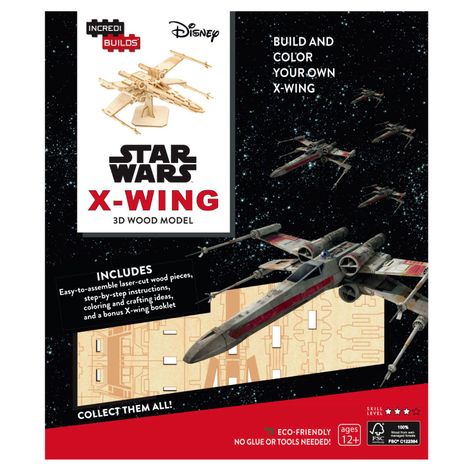 Star Wars: X - Wing - Libro y Modelo Armable En Madera-0