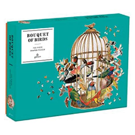Rompecabeza Shaped Bouquet Of Birds - 750 Piezas-0