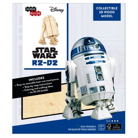 Star Wars: R2 - D2 - Libro y Modelo Armable En Madera-0