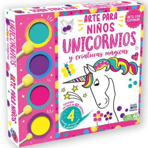 Unicornios -Arta Con Esponjas--0
