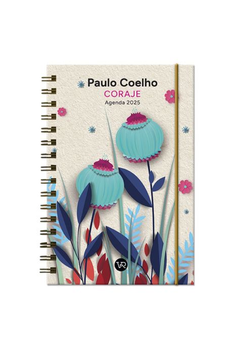 AGENDA PAULO COELHO 2025 - ANILLADA: CORAJE / FLORES VERDE (TAPA RÚSTICA) - PAULO COELHO | LIBRO-0