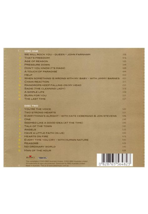 JOHN FARNHAM - ONE VOICE: GREATEST HITS (2CD) | CD-1