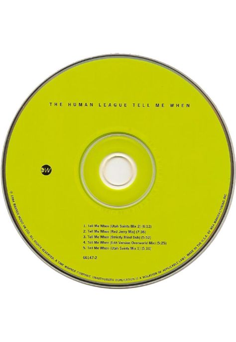HUMAN LEAGUE - TELL ME WHEN | CD SINGLE USADO-3