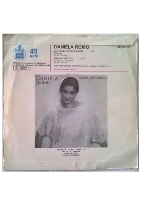 DANIELA ROMO - LA FUERZA DE UN HOMBRE | 7" SINGLE VINILO USADO-1