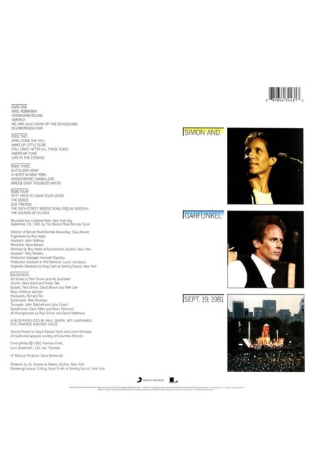 SIMON & GARFUNKEL - CONCERT IN CENTRAL PARK (2LP) | VINILO-1