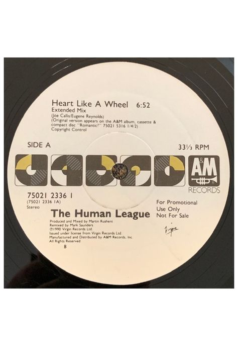 HUMAN LEAGUE - HEART LIKE A WHEEL | 12" MAXI SINGLE USADO-0