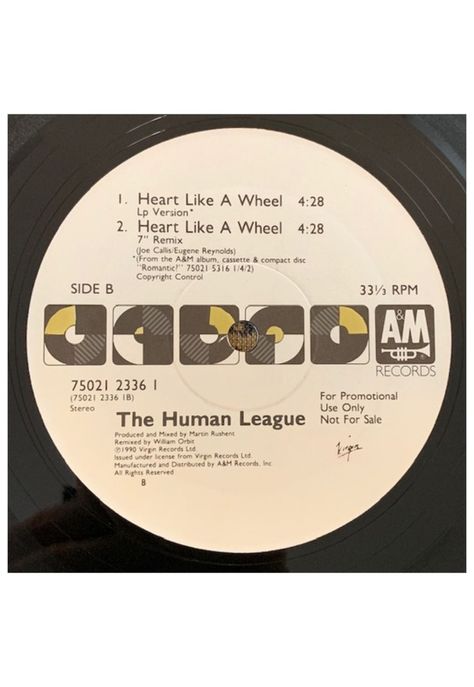 HUMAN LEAGUE - HEART LIKE A WHEEL | 12" MAXI SINGLE USADO-1