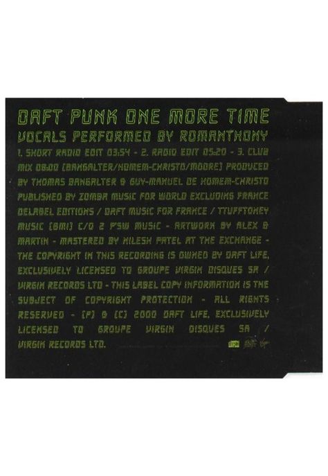 DAFT PUNK - ONE MORE TIME | CD SINGLE USADO-1