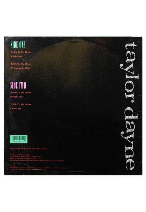 TAYLOR DAYNE - TELL IT TO MY HEART | 12'' MAXI SINGLE - VINILO USADO-1