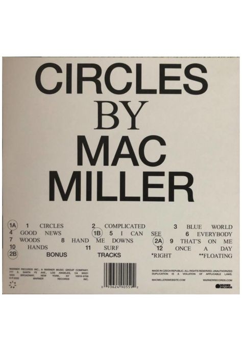 MAC MILLER - CIRCLES (CLEAR VINYL) (2LP) | VINILO-1