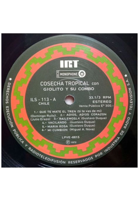 GIOLITO Y SU COMBO - COSECHA TROPICAL VINILO-2