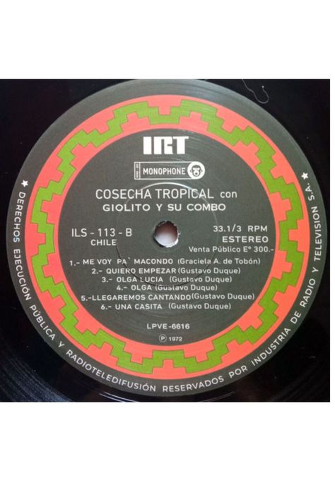 GIOLITO Y SU COMBO - COSECHA TROPICAL VINILO-3