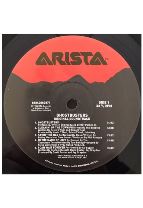 GHOSTBUSTERS - SOUNDTRACK VINILO-2