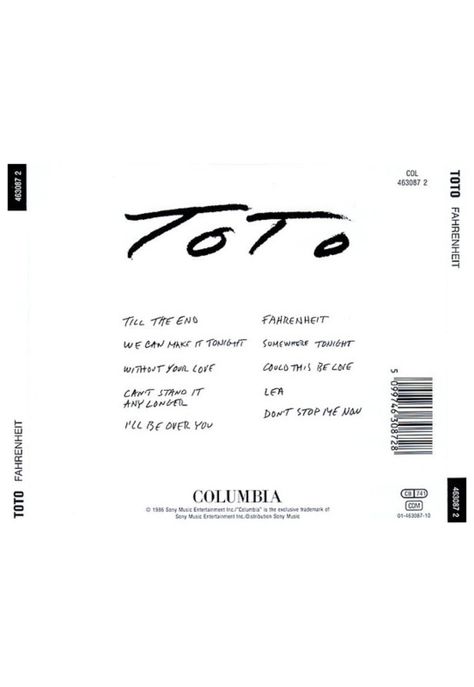 TOTO - FAHRENHEIT | CD-1