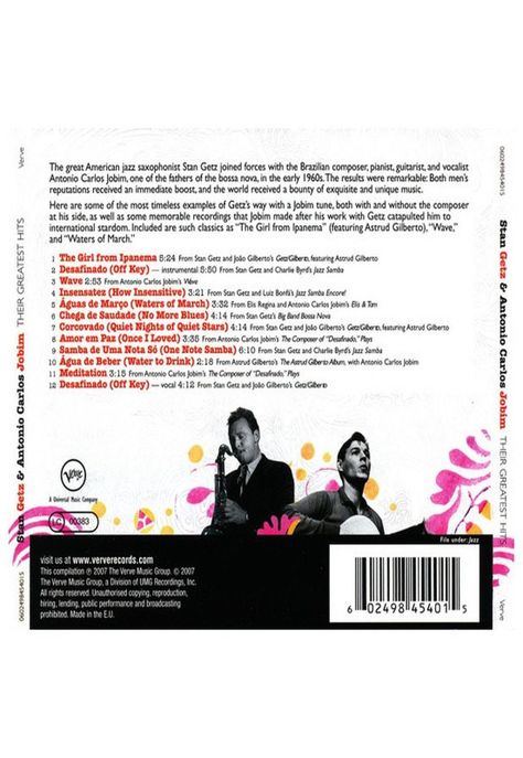STAN GETZ & ANTONIO CARLOS JOBIM - THEIR GREATEST HITS | CD-2