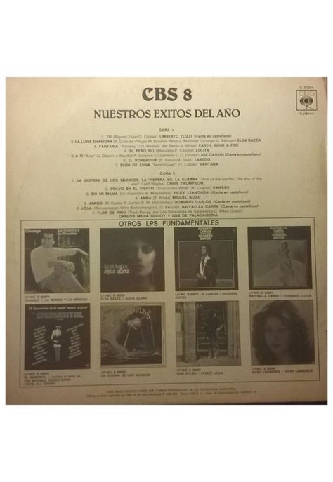 NUESTROS EXITOS DEL AÑO - CBS 8 - VARIOS ARTISTAS | VINILO USADO-1